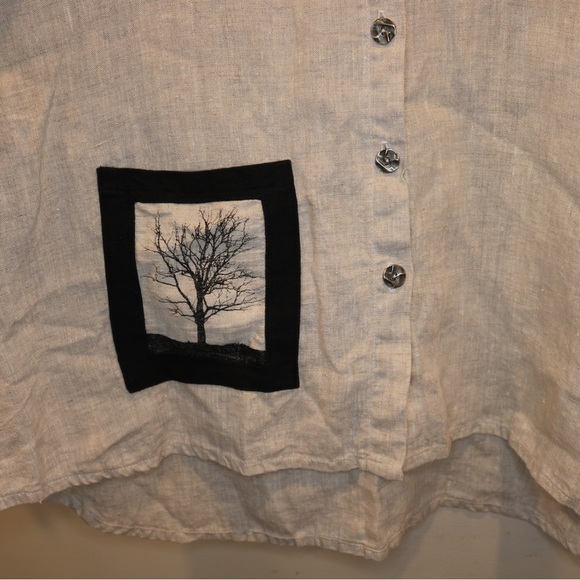 Linen USA made shirt (Katherine Drew Designs) - Picture 2 of 7